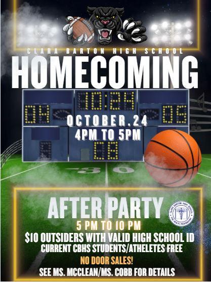 Homecoming 4-5, Afterparty 5-10