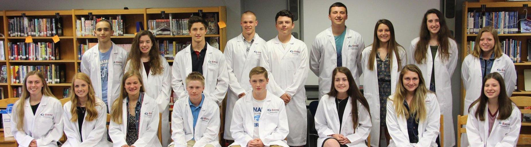 Gananda Central Schools Ruben A. Cirillo High School PLTW White Coat ceremony students 2018