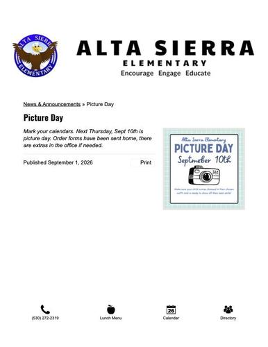 Picture Day Tomorrow!