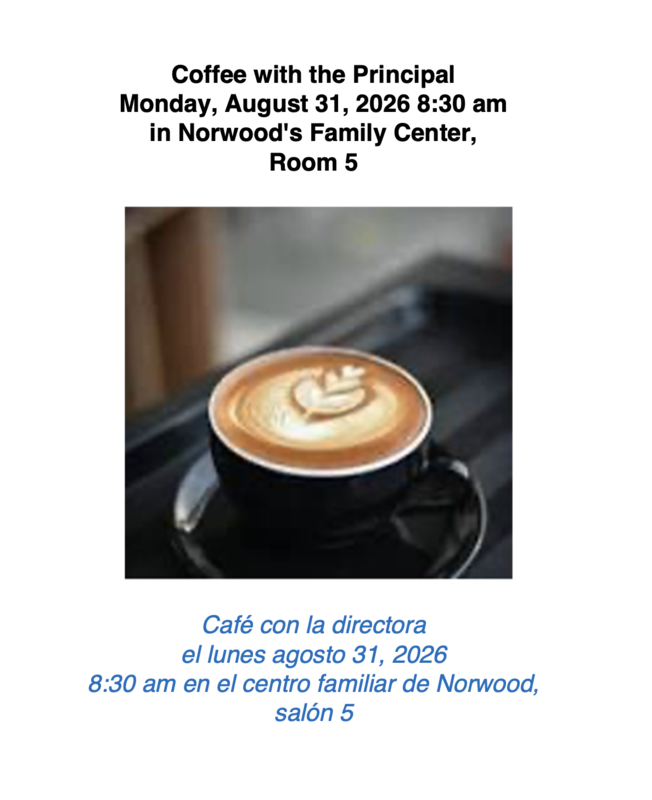 Coffee with the Principal/Café con la directora Featured Photo
