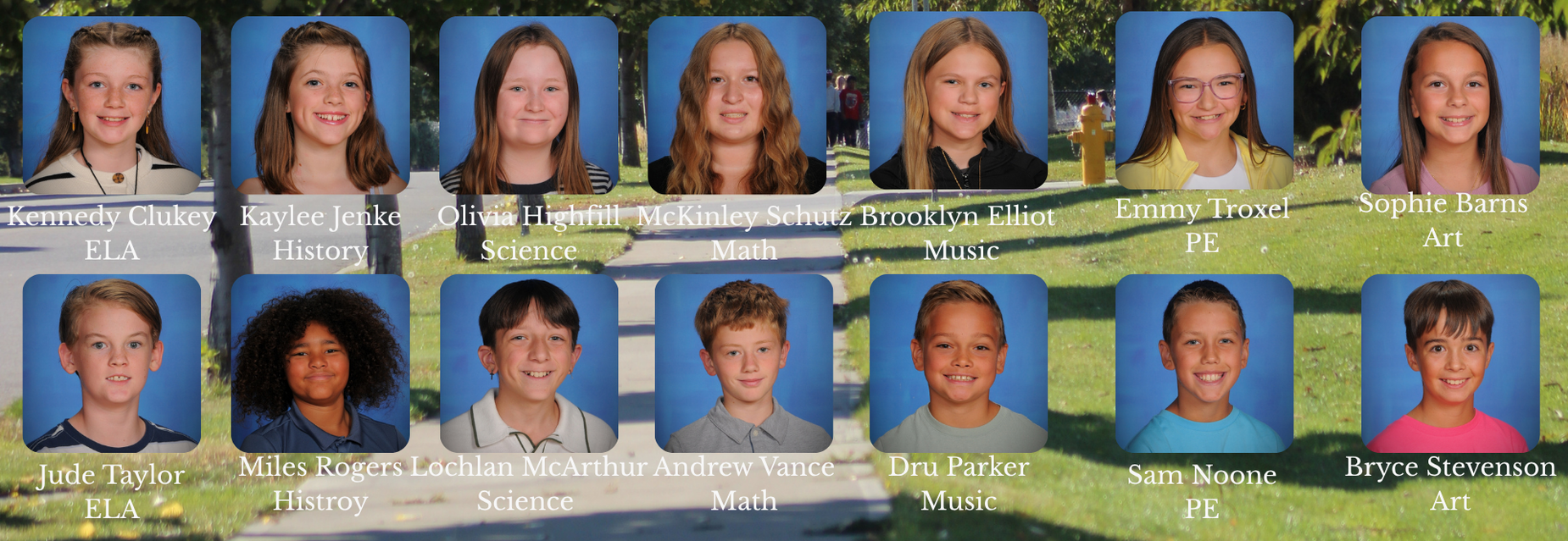 Kids receiving awards for academics