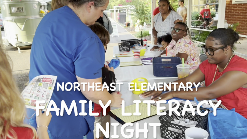Northeast Elementary Family Literacy Night Entrance