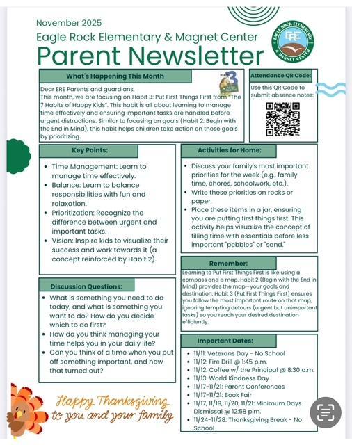 Principal Newsletter-Nov Featured Photo