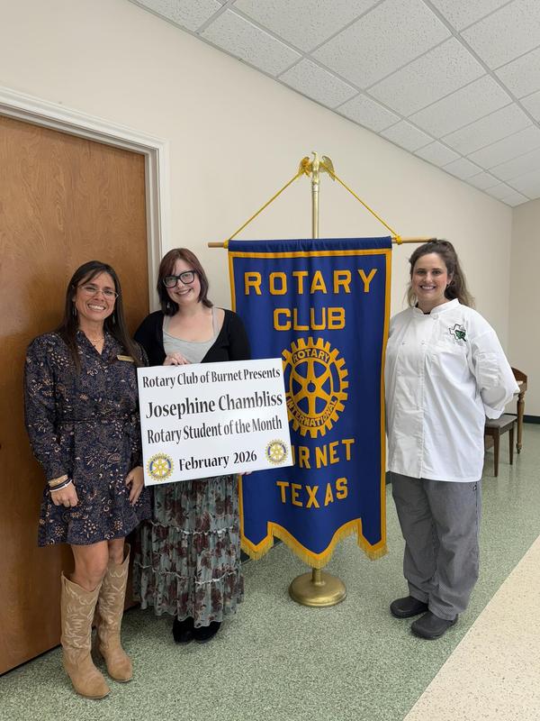 Congratulations Josephine Chambliss, Rotary Student of the Month!