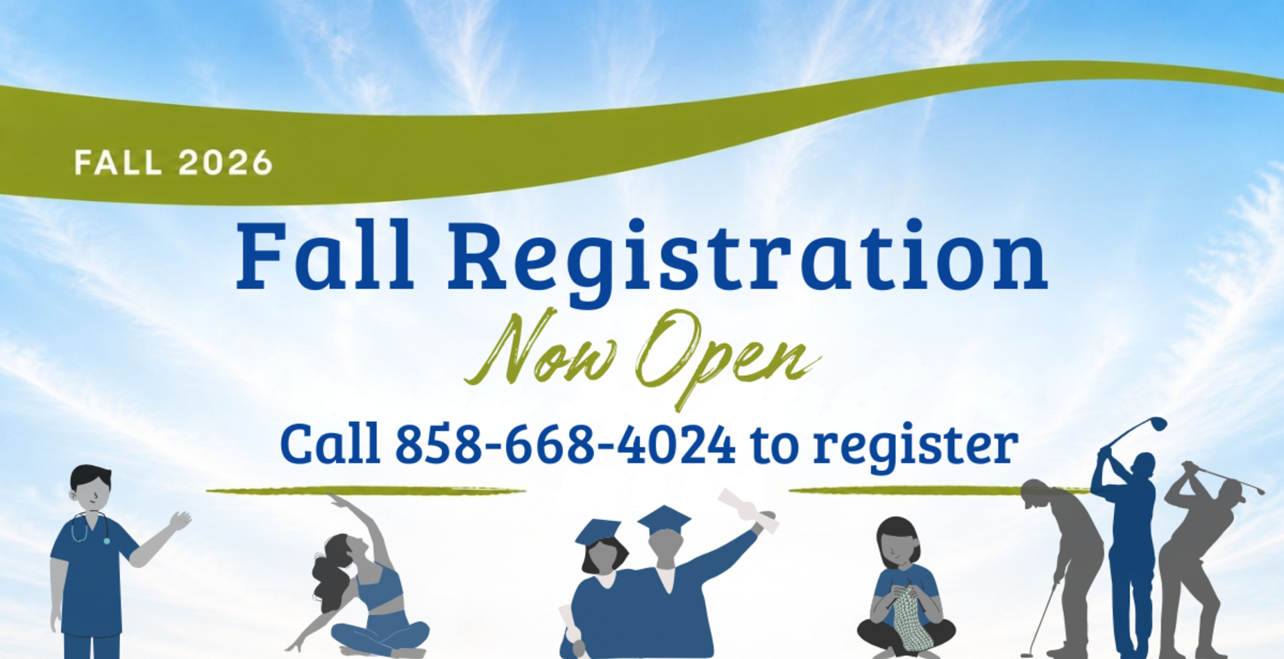 Fall Registration Now Open, classes begin Sept 8th
