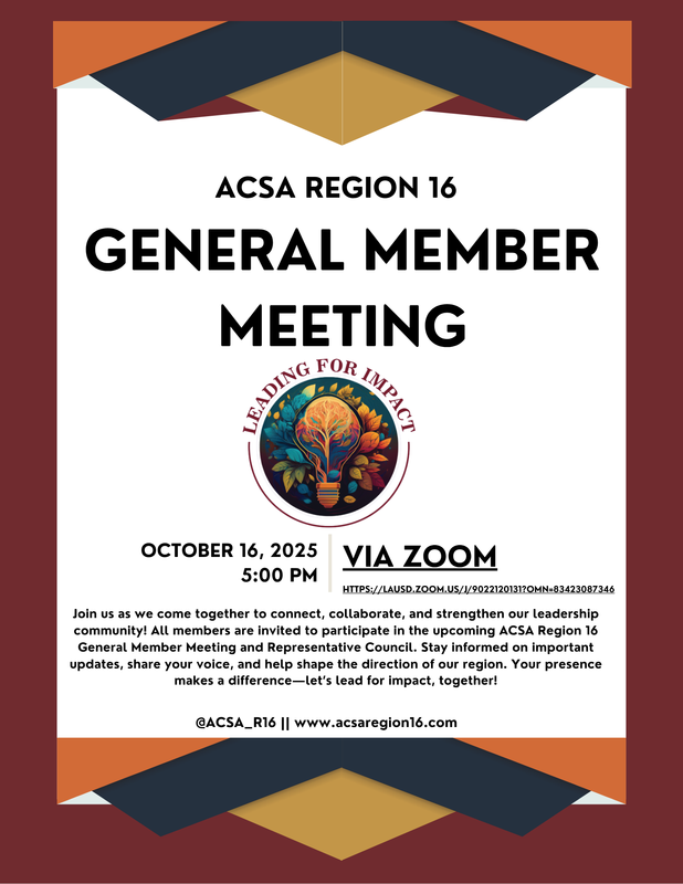 ACSA Region 16 General Member Meeting