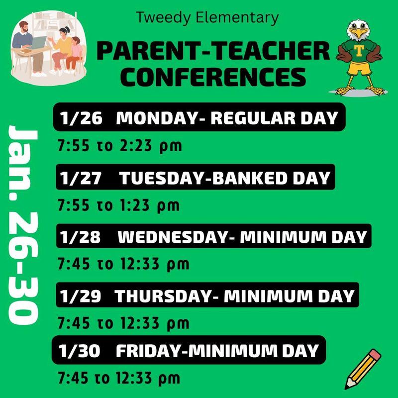 Parent Conference Schedule  for January