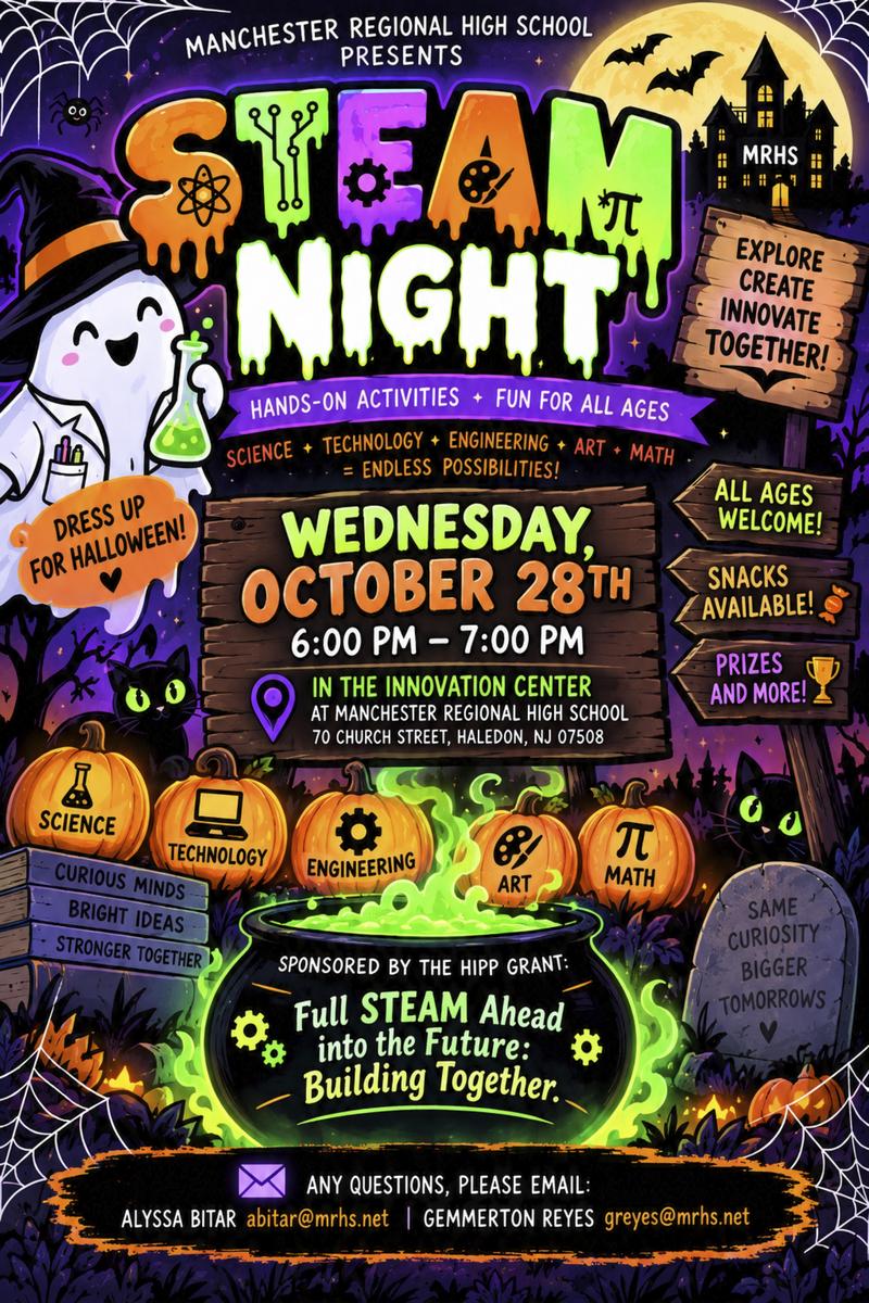 MRHS Halloween STEAM Night - 10/28 at 6pm!