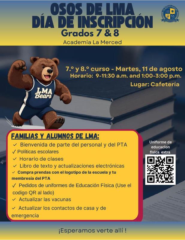 Registration Day 7th and 8th spanish