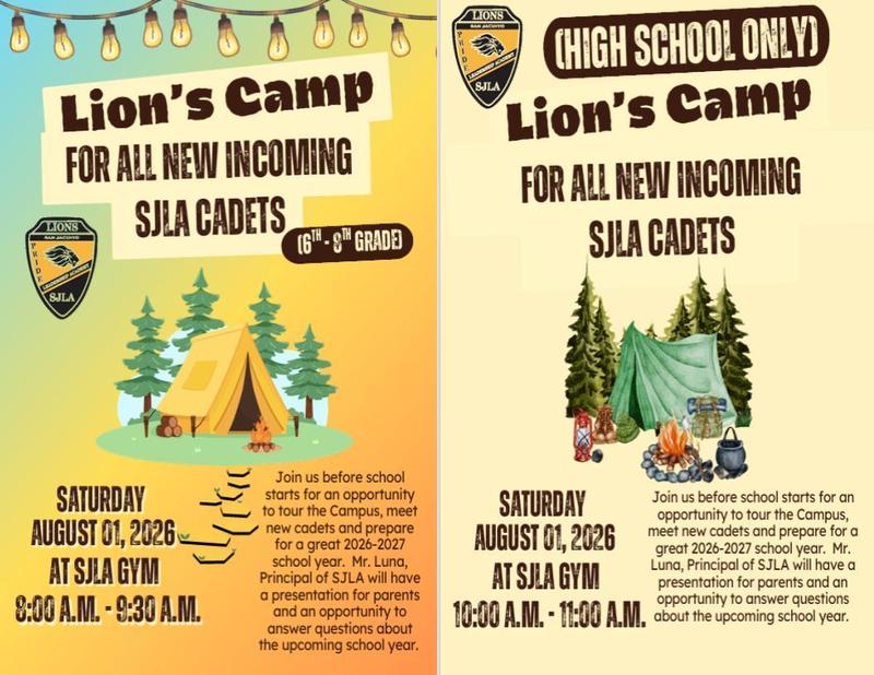 Lions Camp Flyer 2026/2027