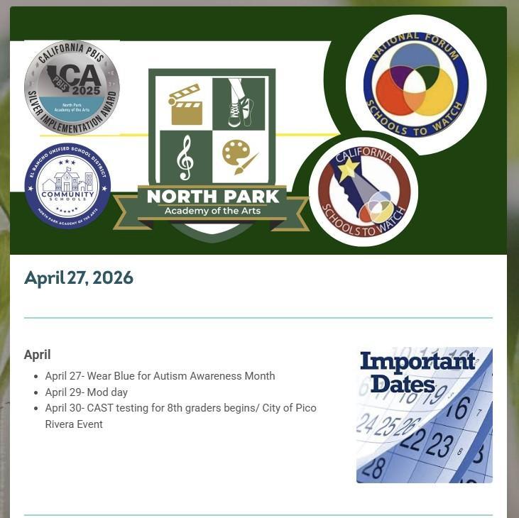 Agenda for the week