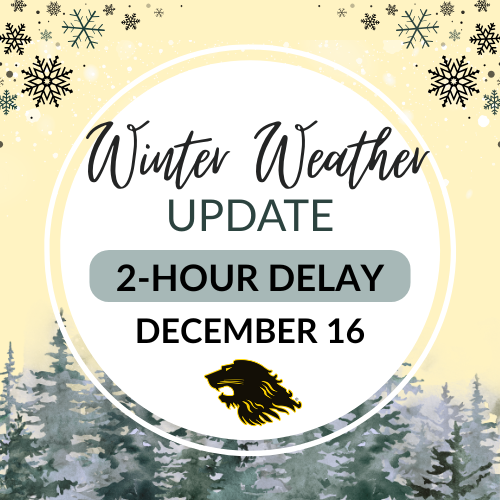 Winter Weather Update - 2 Hour Delay December 16