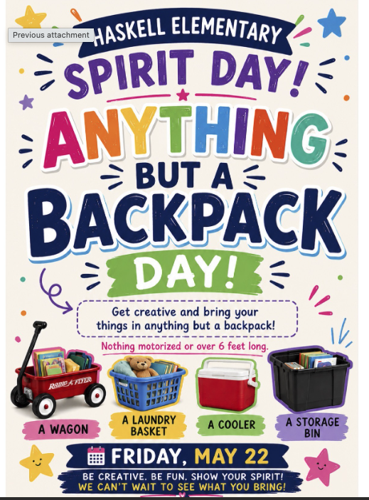 Anything But a Backpack Day