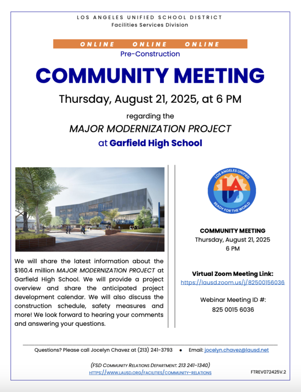 Flyer for community meeting
