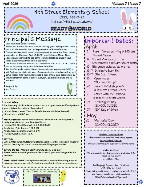 April Parent Newsletter