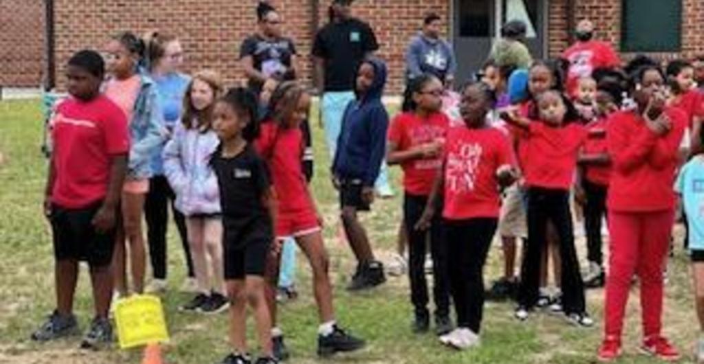 Students at field day