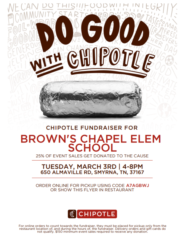 Spirit Night at Chipotle! Featured Photo