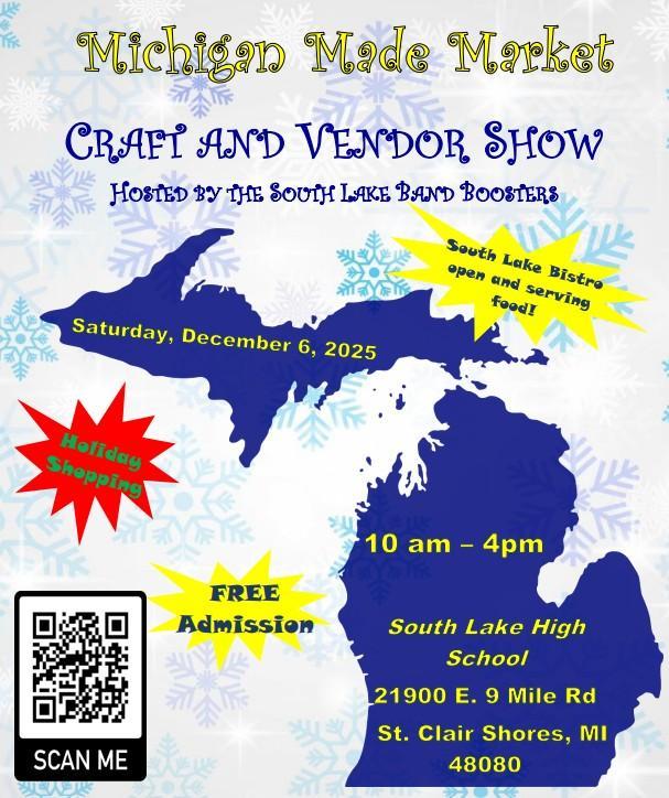 Craft & Vendor Show ~ December 6, 2025