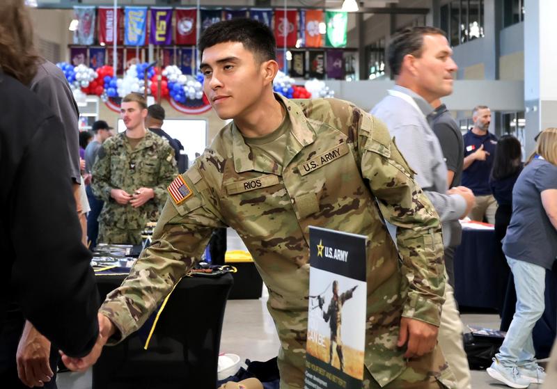 Army Recruiter at CCM Fair 2024