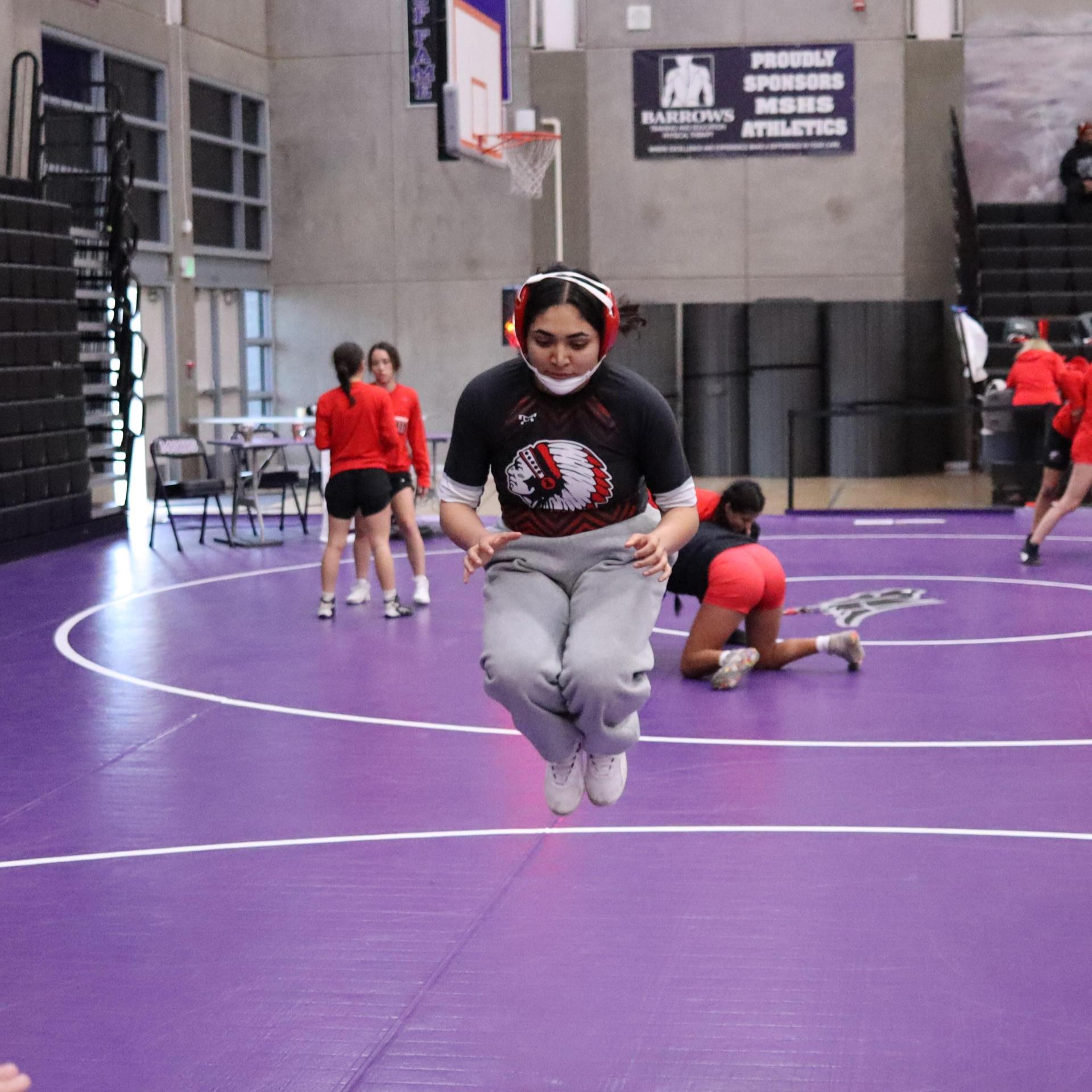 Girls wrestling at madera south