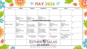 May 2026 Calendar-Esther Salas Academy