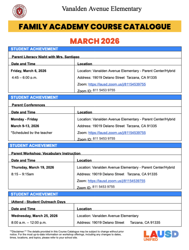 March Family Course Catalogues Featured Photo