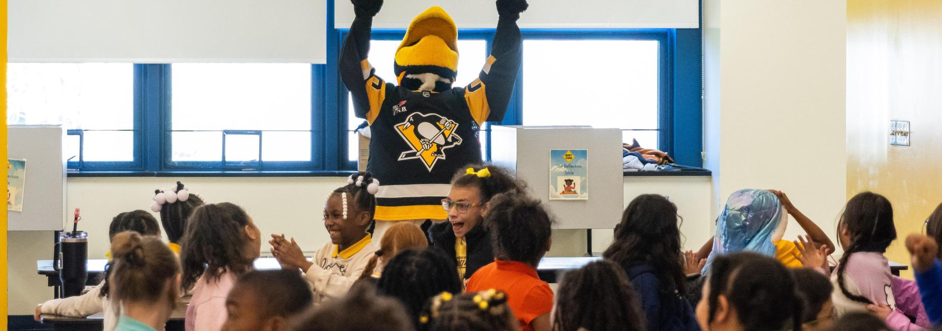Iceburgh celebrates with students