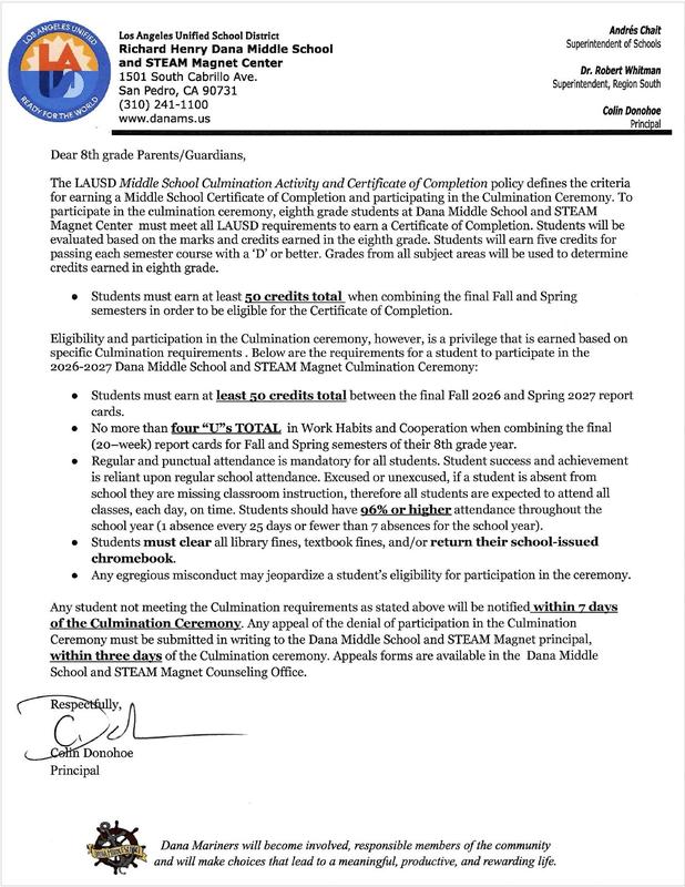 Culmination Requirements