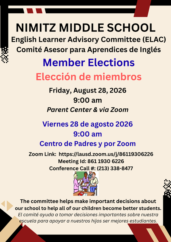ELAC Elections on 08/28/26 at 9:00 am Featured Photo
