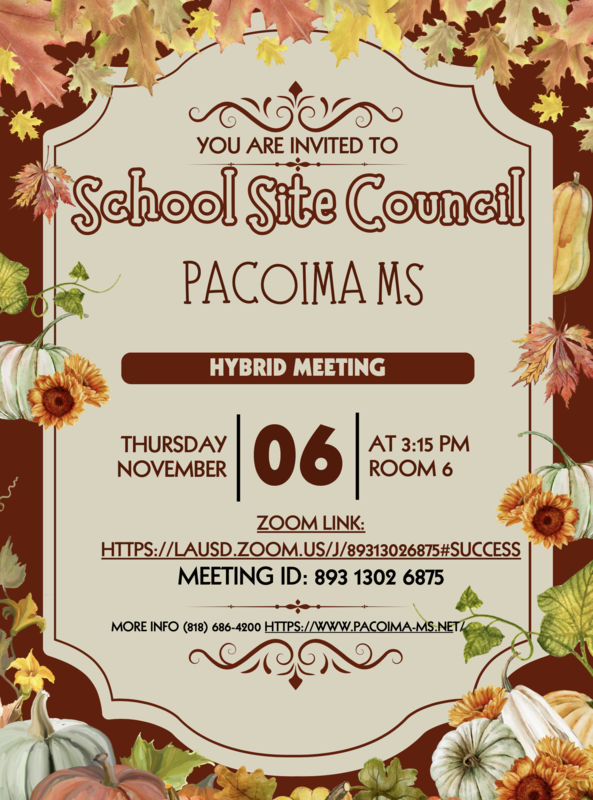SSC Meeting on Thursday, November 6th!