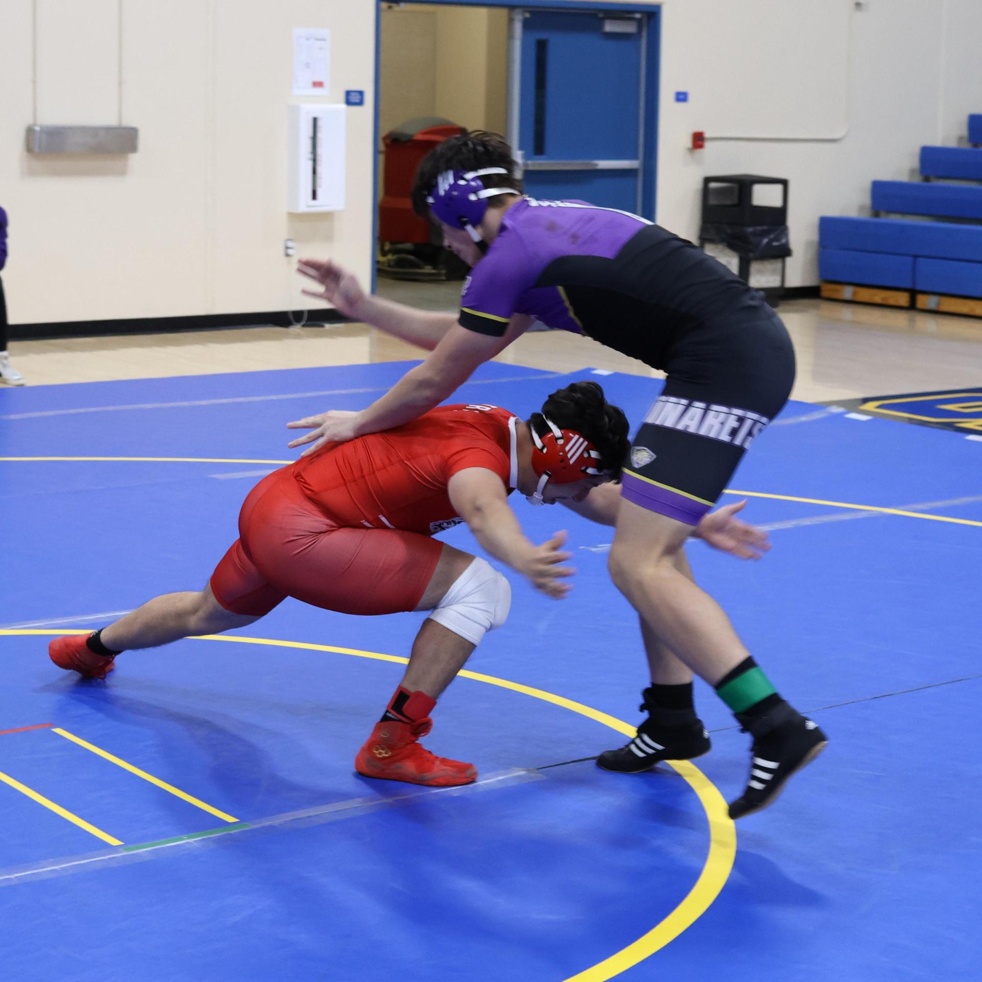 wrestlers in action at parlier