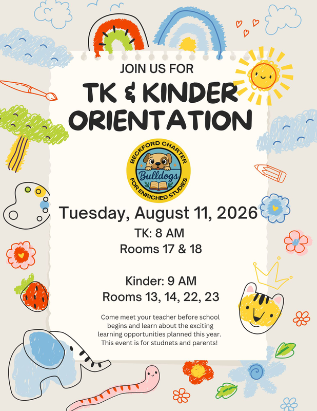 2026 TK and Kinder Orientation