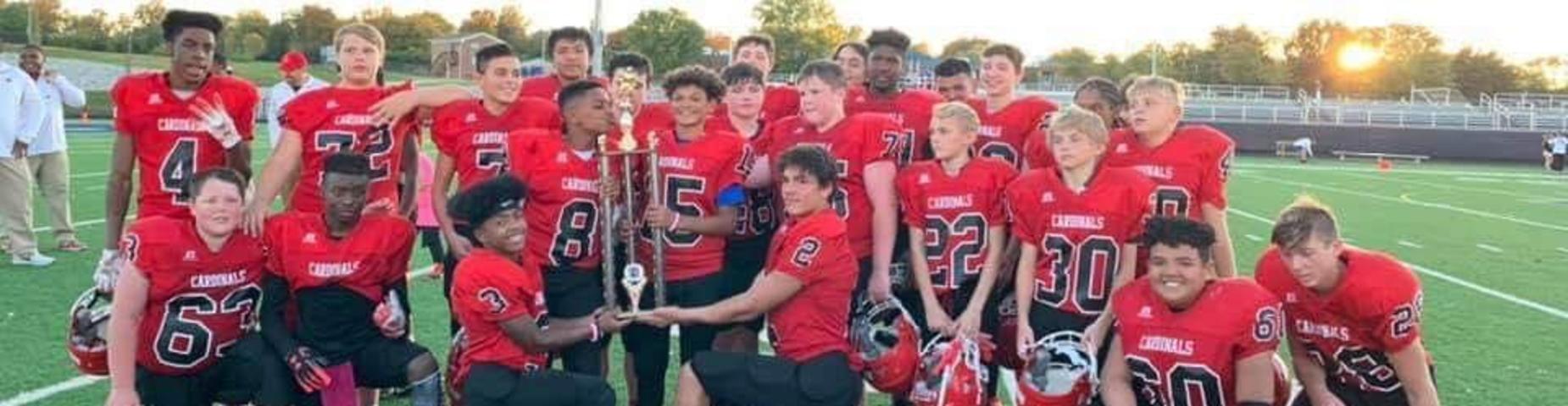 8th Grade Cardinals football players.