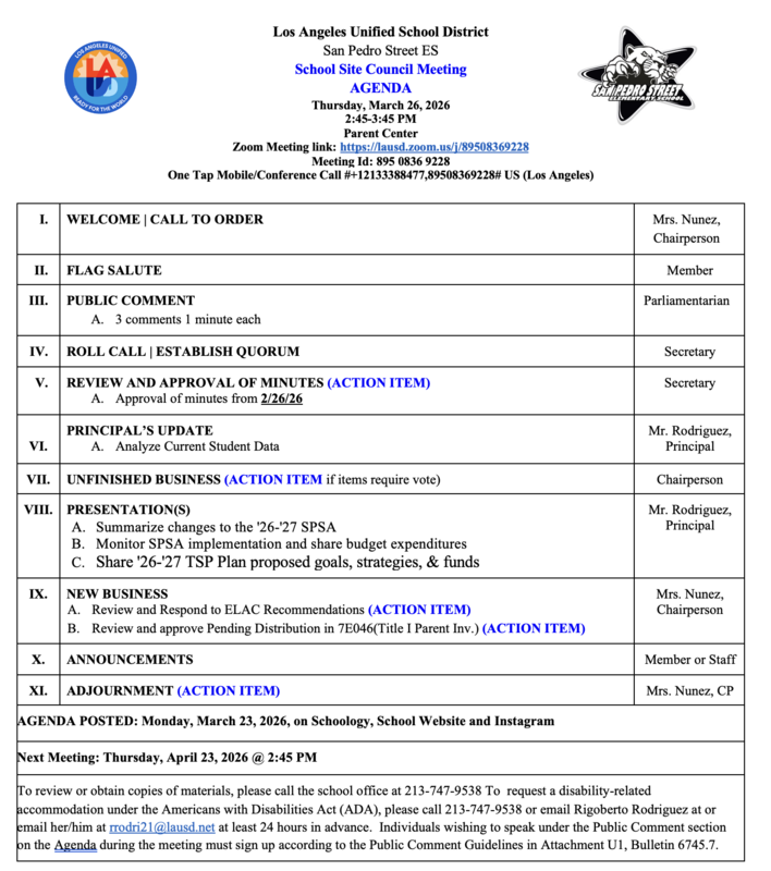 Agenda