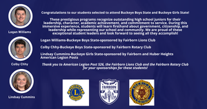 FHS students to attend Buckeye Boys State and Buckeye Girls State