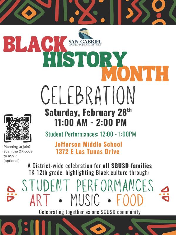 Black History Month Event Flyer in English