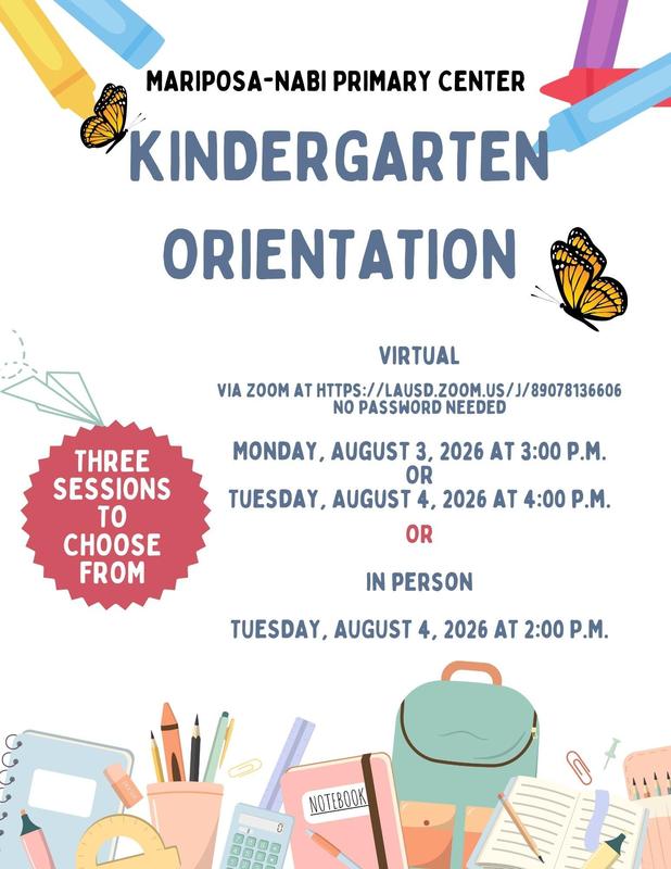 Kindergarten Orientation