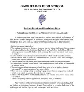 Parking Permits and Regulations Form