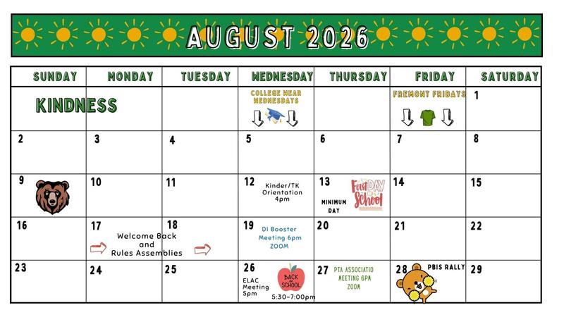August 2026 Calendar Featured Photo