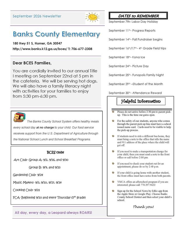 September Newsletter