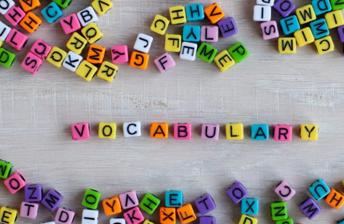 Vocabulary words tiles