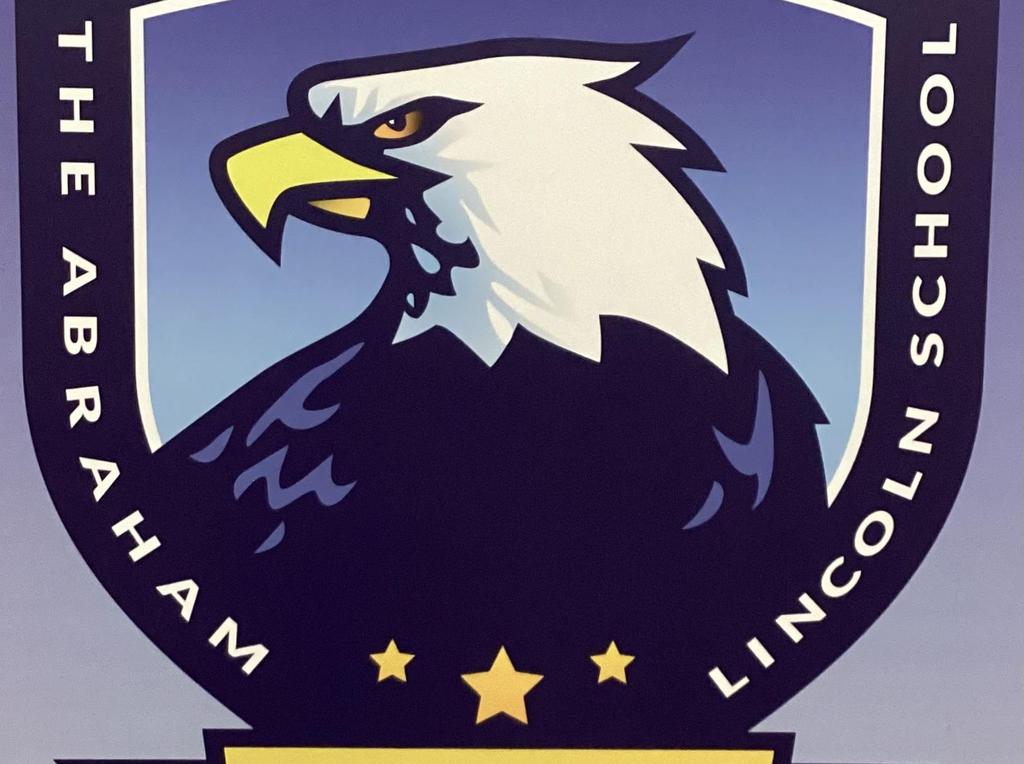 Eagle symbol of The Abraham Lincoln School within a crest design.