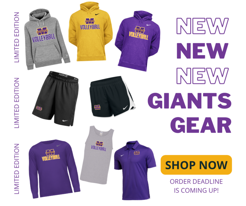 promo graphic - MHS volleyball spirit wear sale 2025
