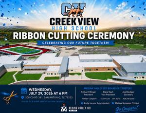 ribbon cutting creek view