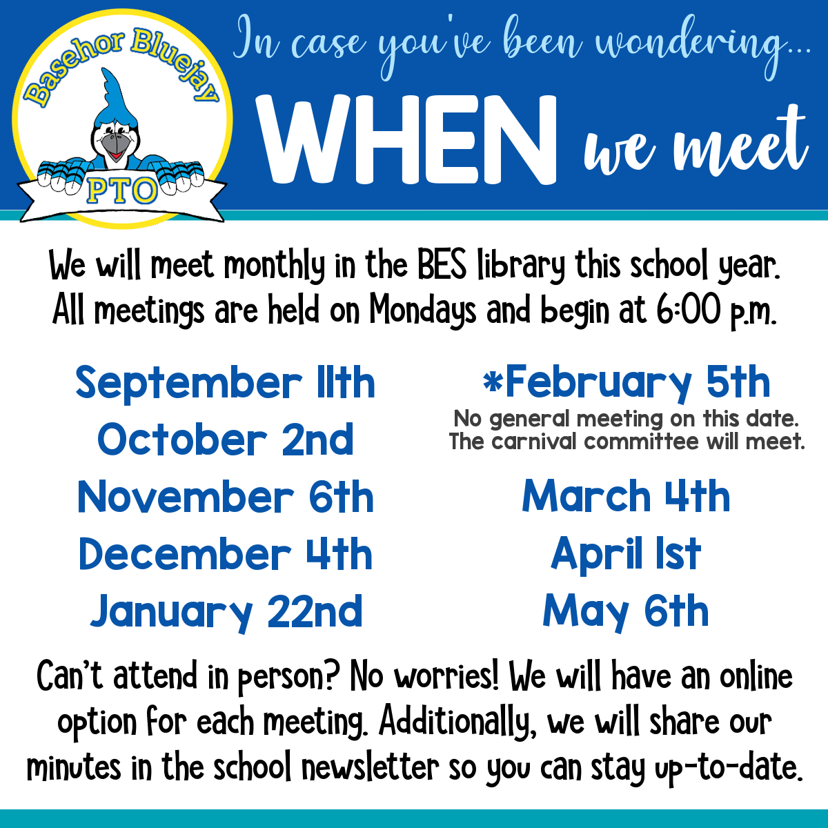 About Us Basehor Bluejay PTO Basehor Elementary School