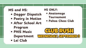 Club Rush Flyer