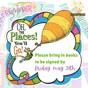 Book signing deadline is May 28th