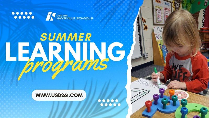 graphic for summer learning with kinder student coloring