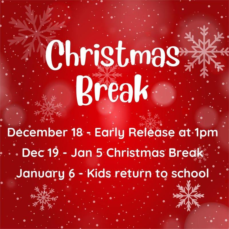 Christmas Break Dates