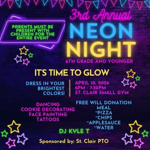Flyer for Neon Night